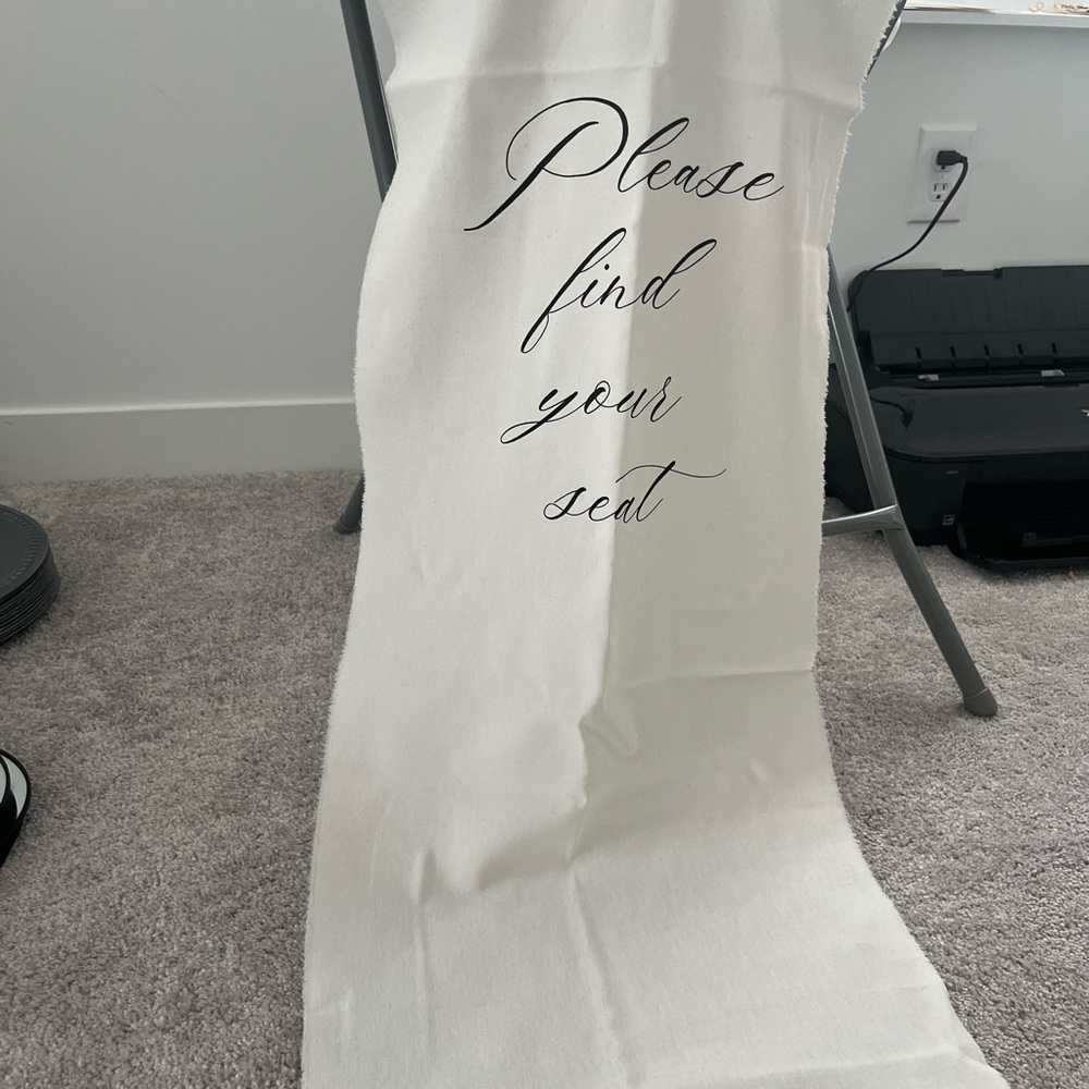 Cream Linen Sign - Picture 3 of 3